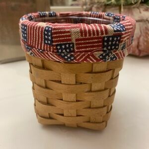 Vintage Longaberger Old Glory Natural Wood Basket